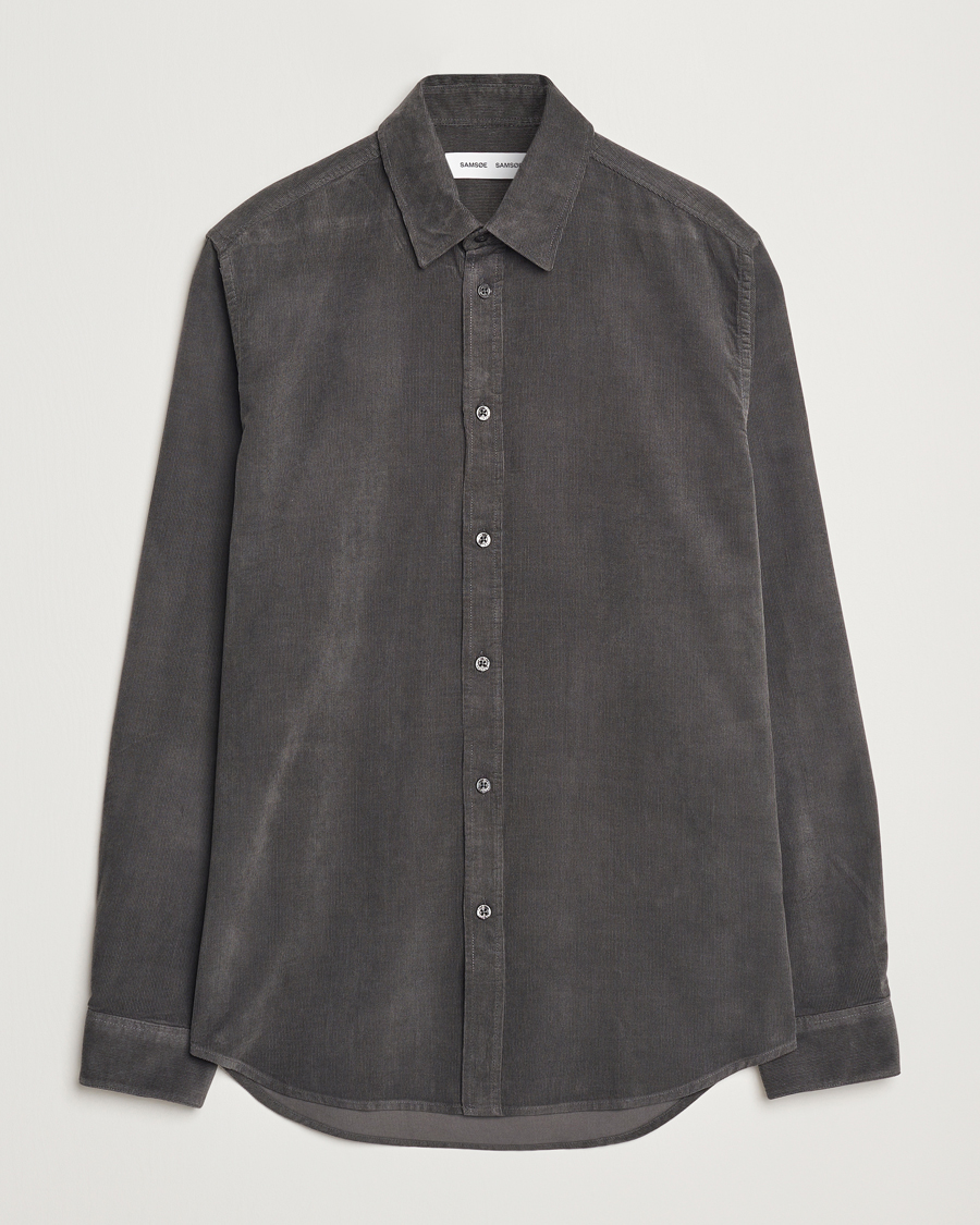 Homme | Chemises | Samsøe Samsøe | Liam Baby Cord Shirt Volcanic Ash