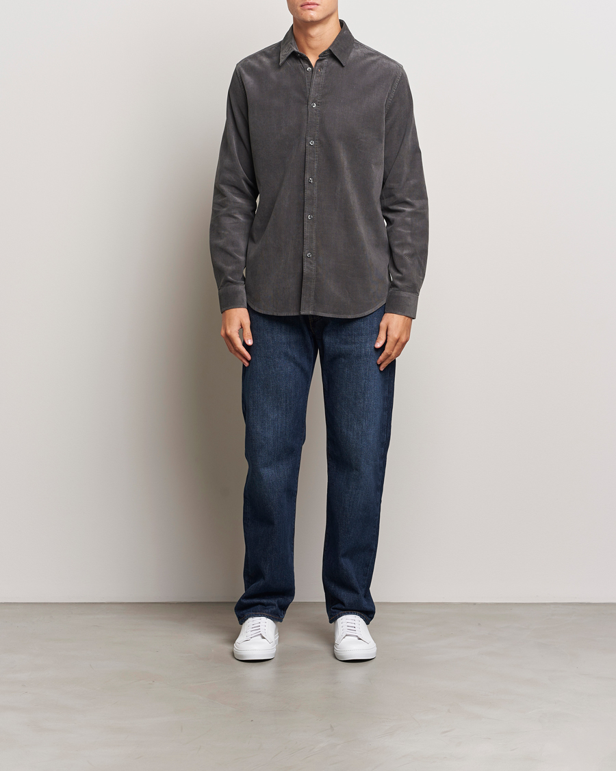 Homme | Chemises | Samsøe Samsøe | Liam Baby Cord Shirt Volcanic Ash