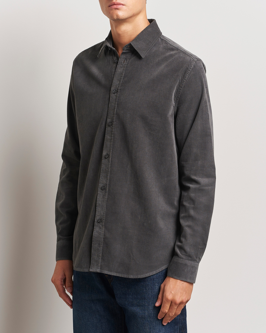 Homme | Chemises | Samsøe Samsøe | Liam Baby Cord Shirt Volcanic Ash