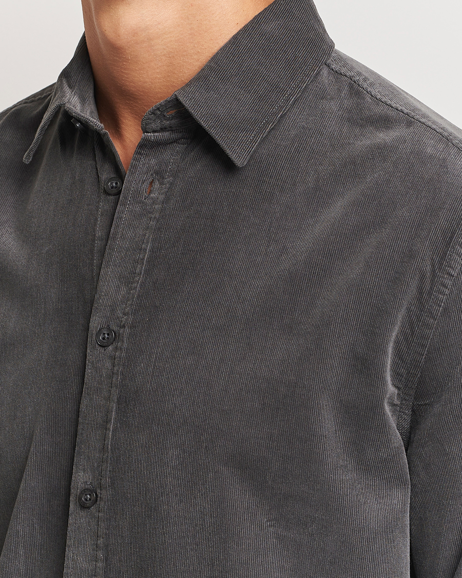 Homme | Chemises | Samsøe Samsøe | Liam Baby Cord Shirt Volcanic Ash