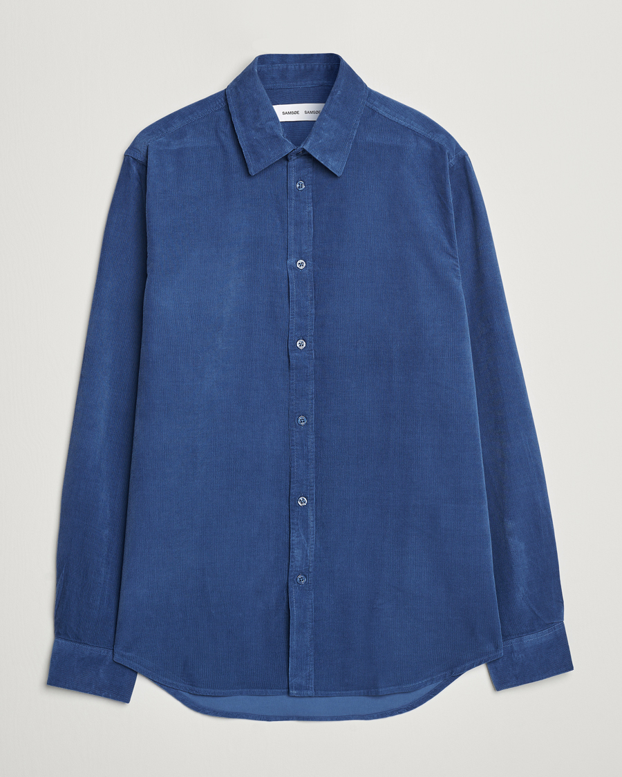 Homme | Chemises | Samsøe Samsøe | Liam Baby Cord Shirt True Navy