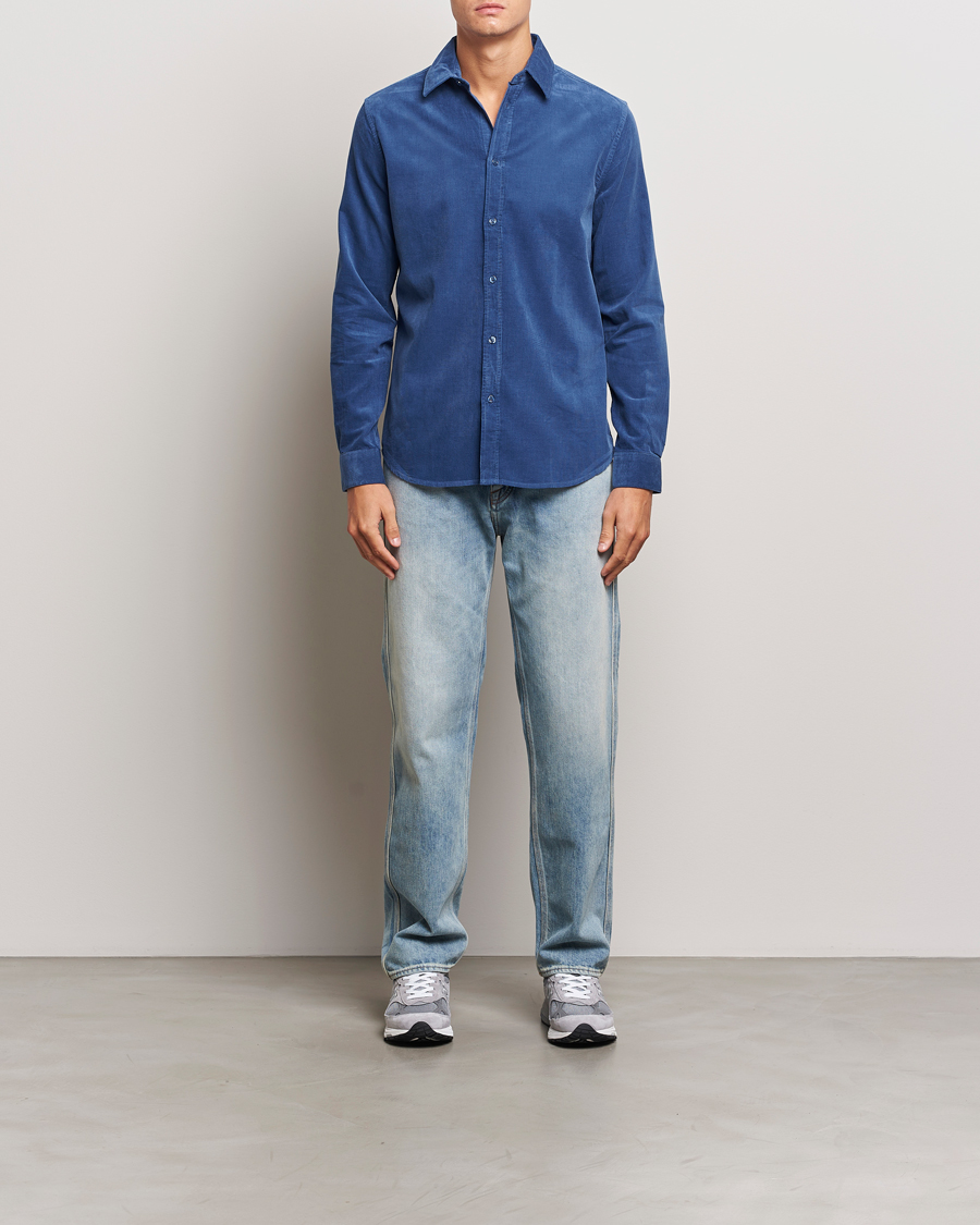 Homme | Chemises | Samsøe Samsøe | Liam Baby Cord Shirt True Navy