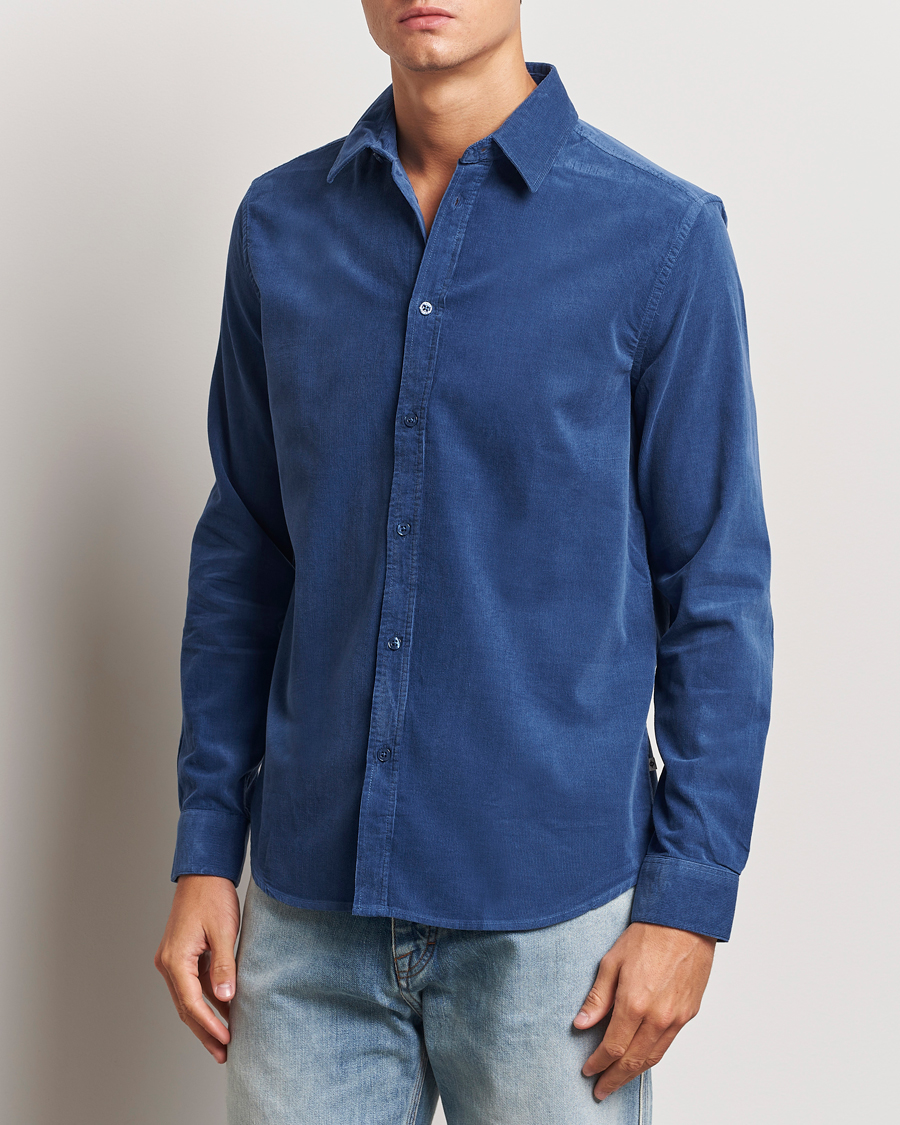 Homme | Chemises | Samsøe Samsøe | Liam Baby Cord Shirt True Navy