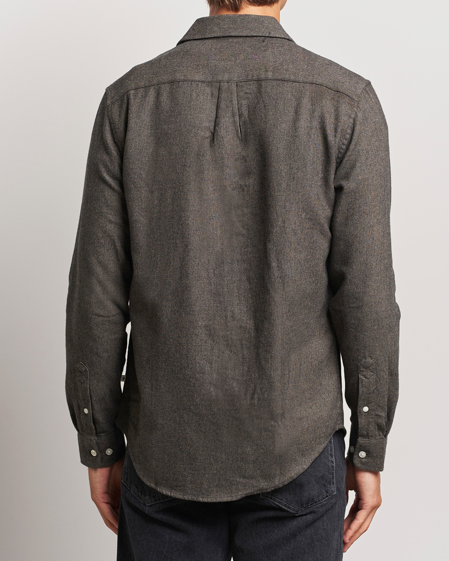 Homme | Chemises | Samsøe Samsøe | Liam Brushed Flannel Shirt Major Brown Melange