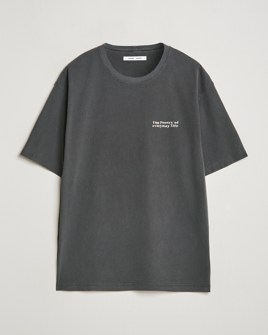 Homme | T-shirts | Samsøe Samsøe | Poetry Printed T-Shirt Black Zen