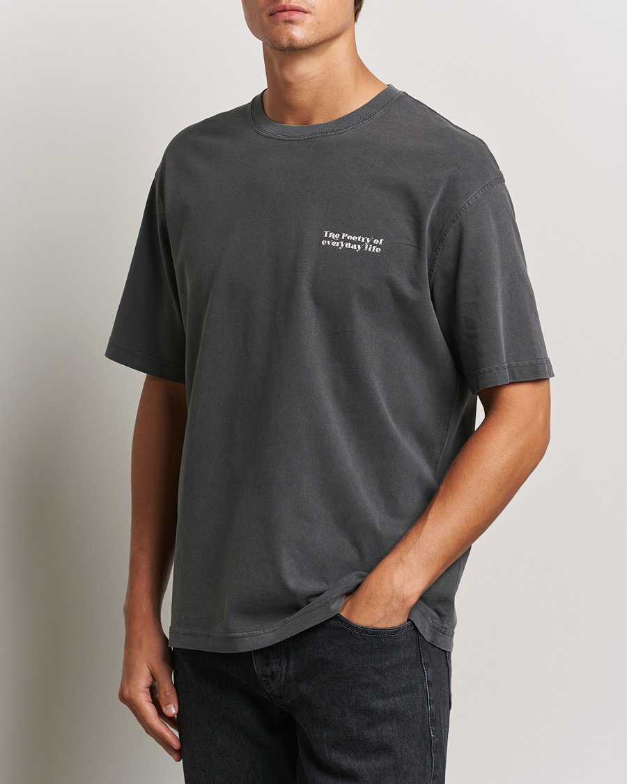 Homme | T-shirts | Samsøe Samsøe | Poetry Printed T-Shirt Black Zen