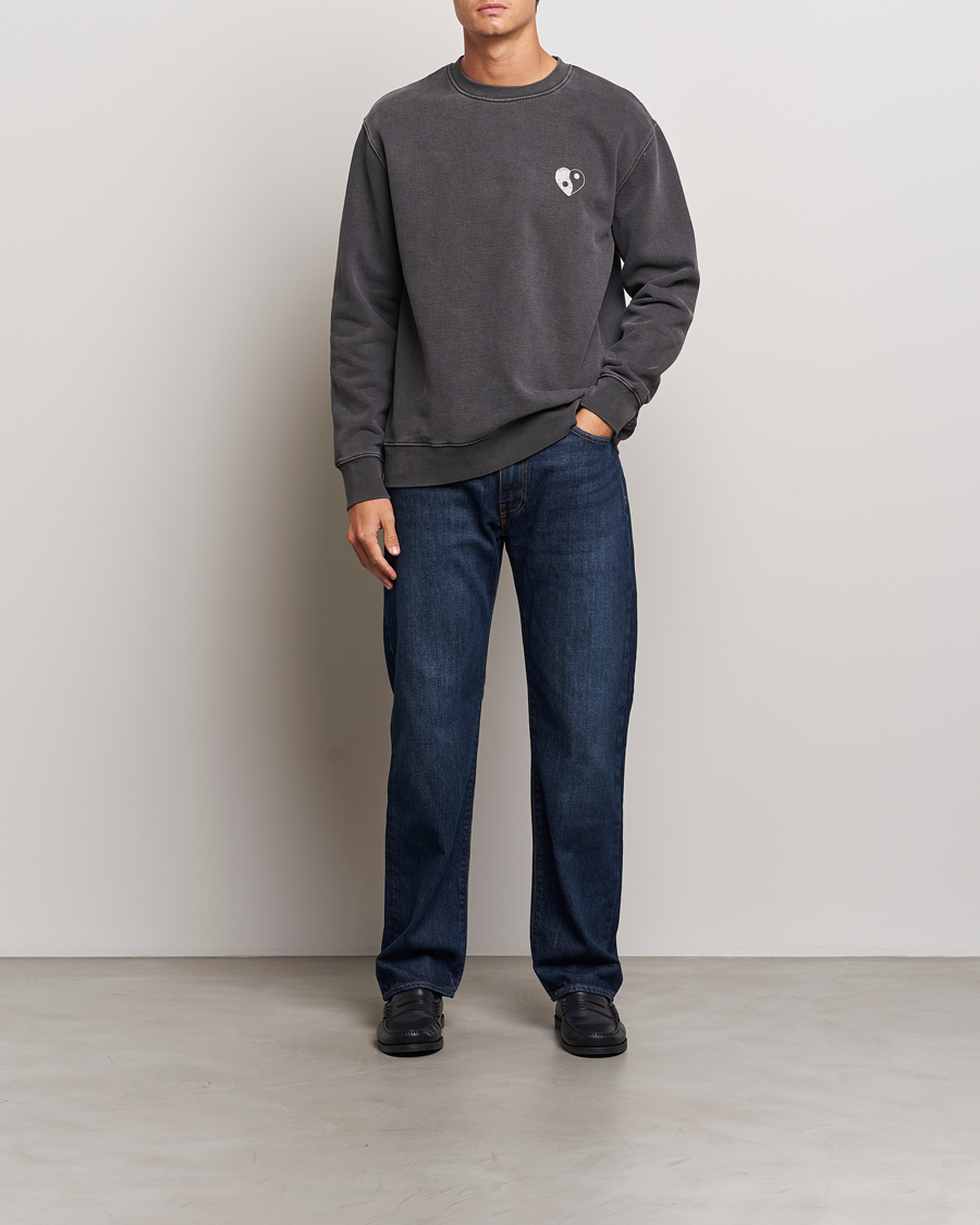 Homme | Pulls Et Tricots | Samsøe Samsøe | Poetry Printed Crew Neck Sweatshirt Black Balance