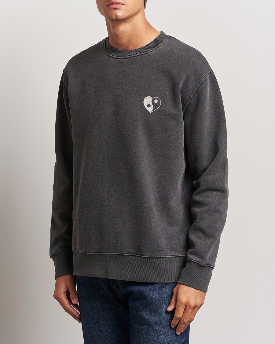 Homme | Pulls Et Tricots | Samsøe Samsøe | Poetry Printed Crew Neck Sweatshirt Black Balance