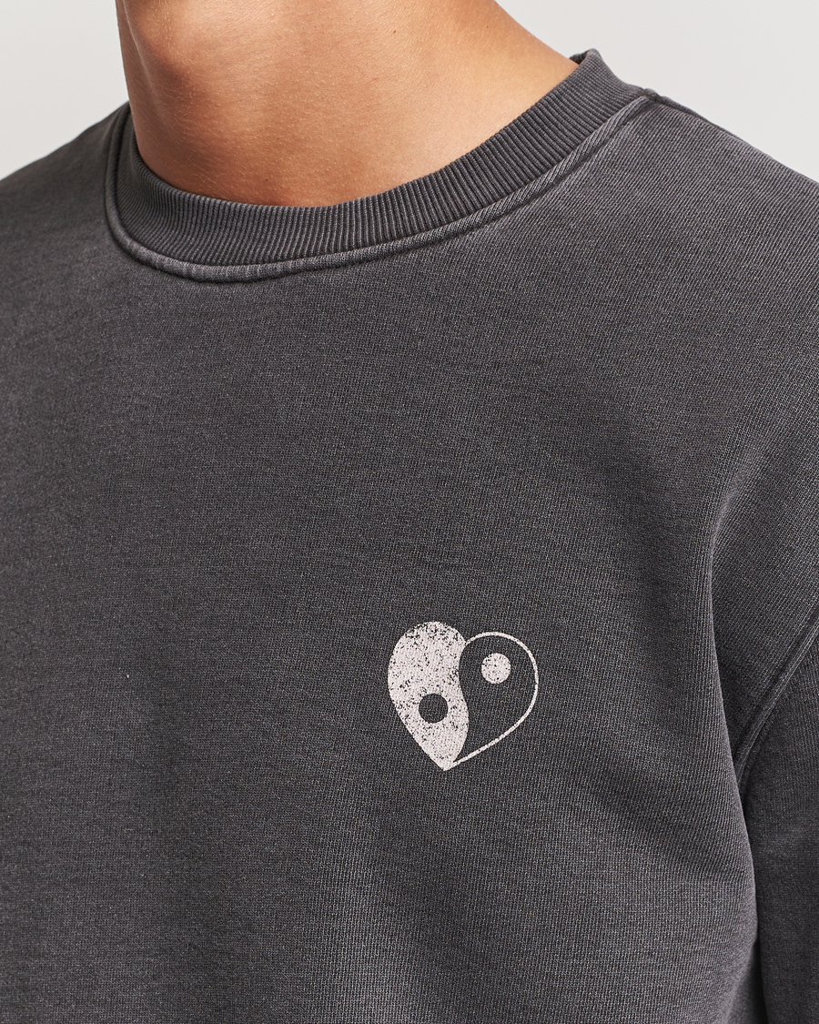 Homme | Pulls Et Tricots | Samsøe Samsøe | Poetry Printed Crew Neck Sweatshirt Black Balance