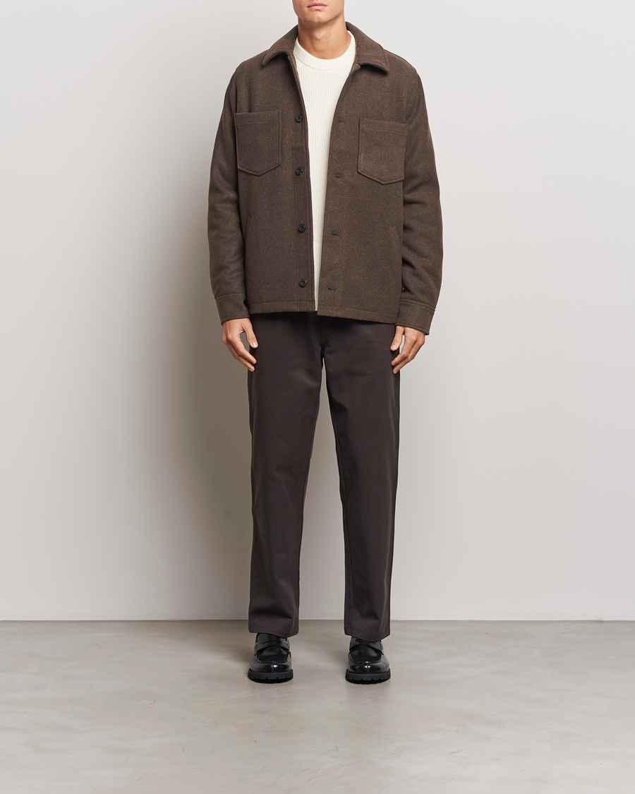 Homme | Manteaux Et Vestes | Samsøe Samsøe | Pally Padded Shirt Jacket Chocolate Brown