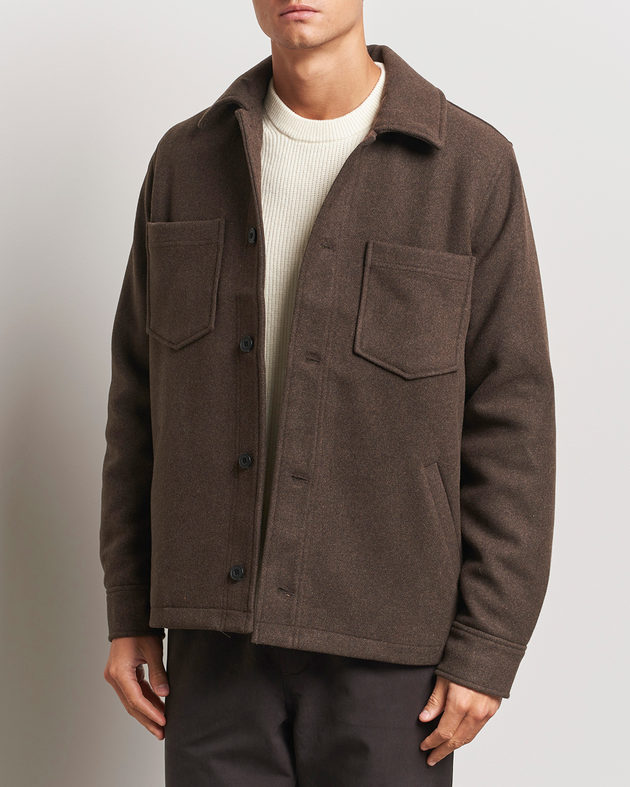 Homme | Manteaux Et Vestes | Samsøe Samsøe | Pally Padded Shirt Jacket Chocolate Brown