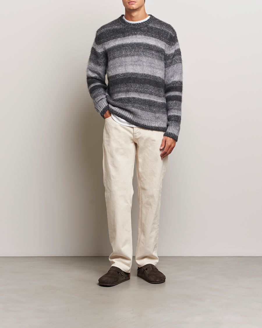 Homme | Pulls Et Tricots | Samsøe Samsøe | Saarin Mohair Striped Sweater Grey