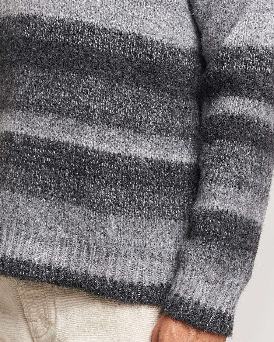 Homme | Pulls Et Tricots | Samsøe Samsøe | Saarin Mohair Striped Sweater Grey