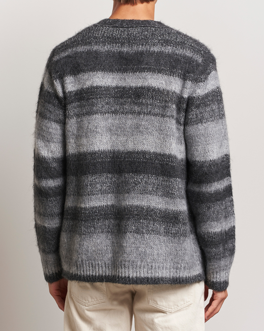 Homme | Pulls Et Tricots | Samsøe Samsøe | Ari Mohair Striped Cardigan Grey