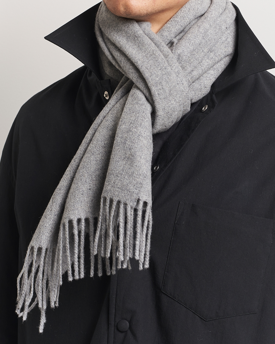Homme | Samsøe Samsøe Efin Wool Scarf Grey Melange | Samsøe Samsøe | Efin Wool Scarf Grey Melange
