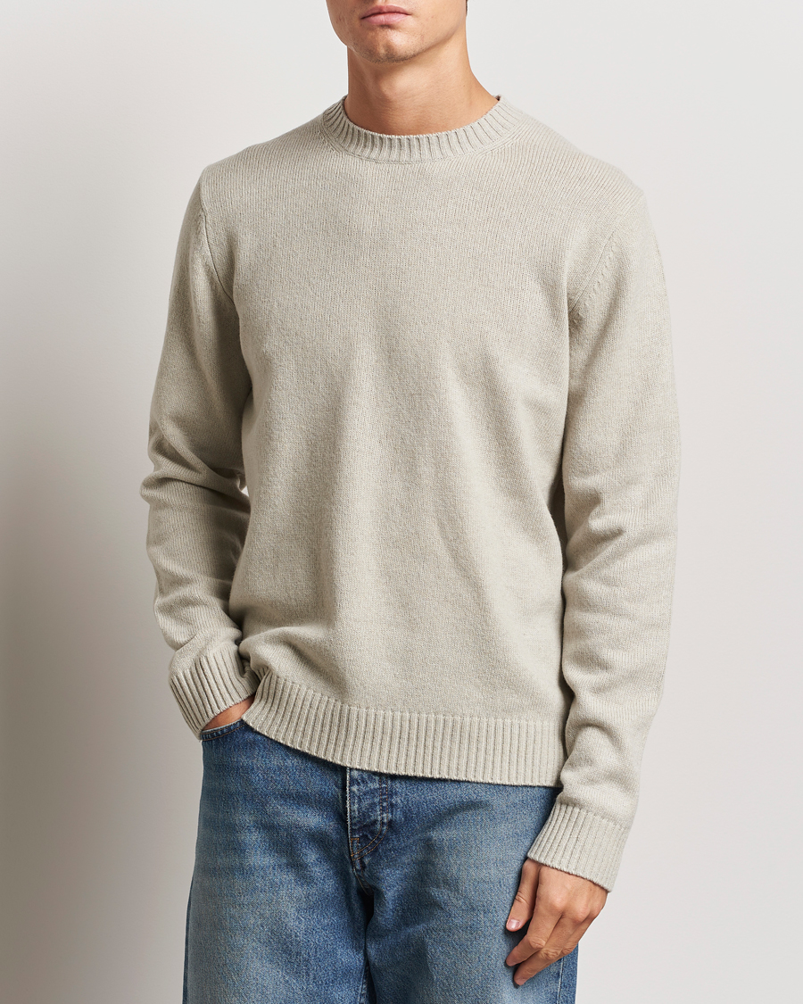 Homme | Pulls Et Tricots | Samsøe Samsøe | Sylli Wool Crew Neck Abbey Stone
