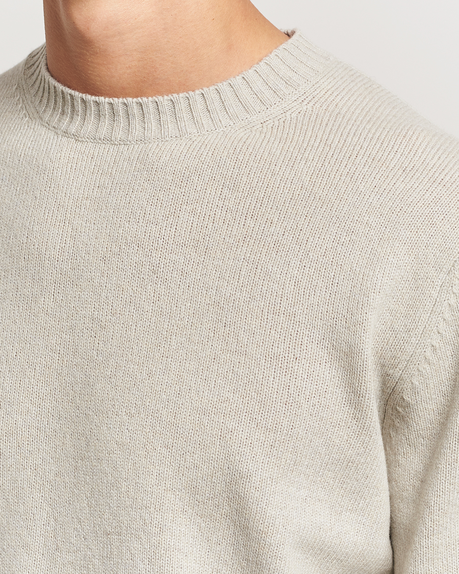 Homme | Pulls Et Tricots | Samsøe Samsøe | Sylli Wool Crew Neck Abbey Stone