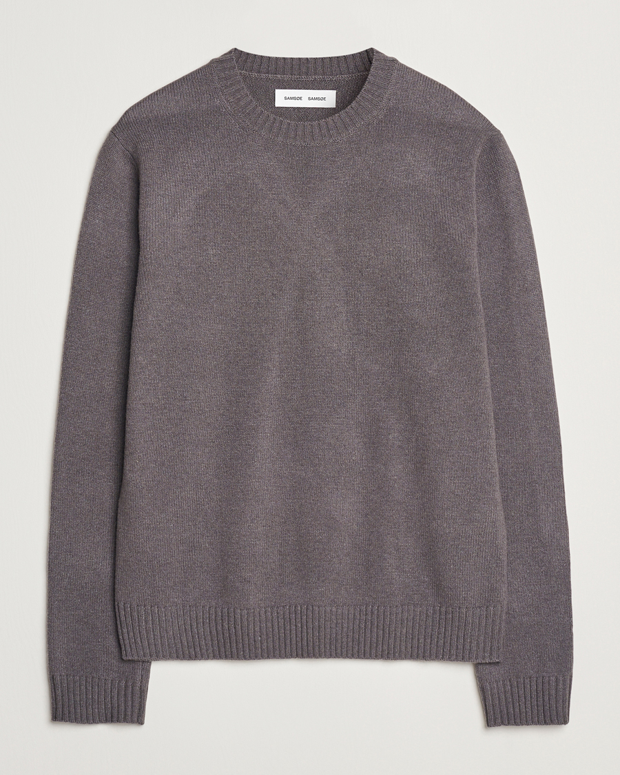 Homme | Pulls Et Tricots | Samsøe Samsøe | Sylli Wool Crew Neck Volcanic Ash