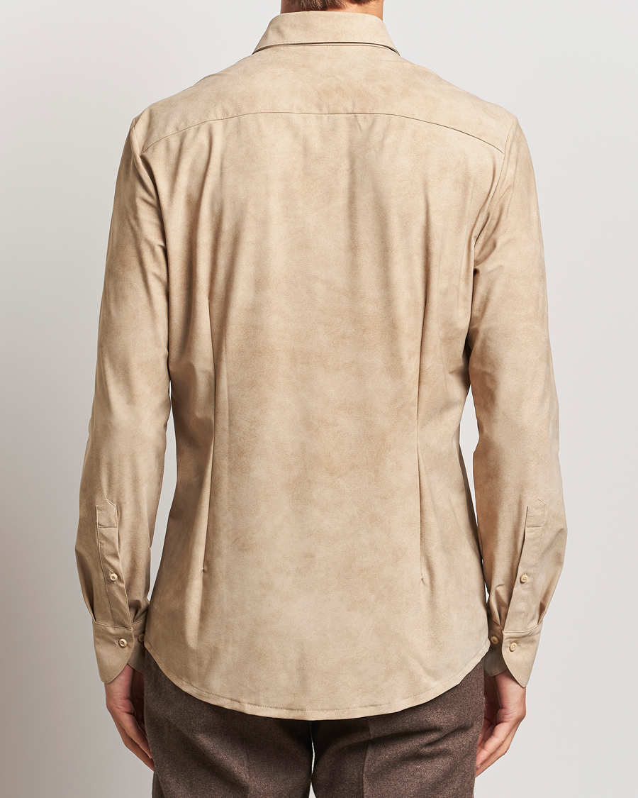 Homme | Chemises | Stenströms | Slimline 4-Way Stretch Shirt Beige