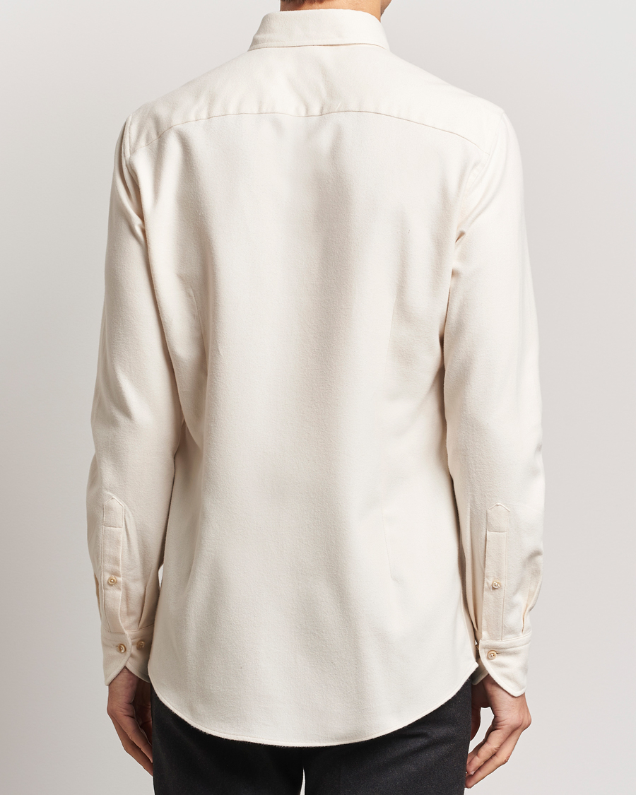 Homme | Chemises | Stenströms | Slimline Flannel Shirt Beige