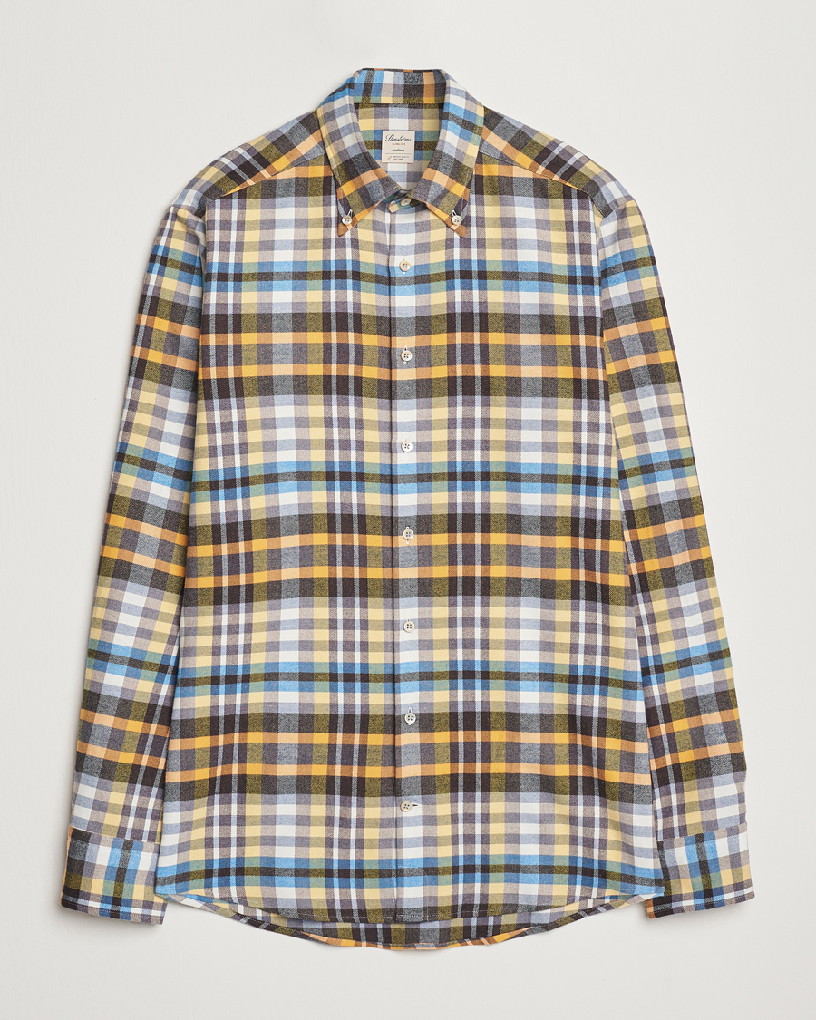 Homme | Chemises | Stenströms | Slimline Flannel Checked Shirt Multi