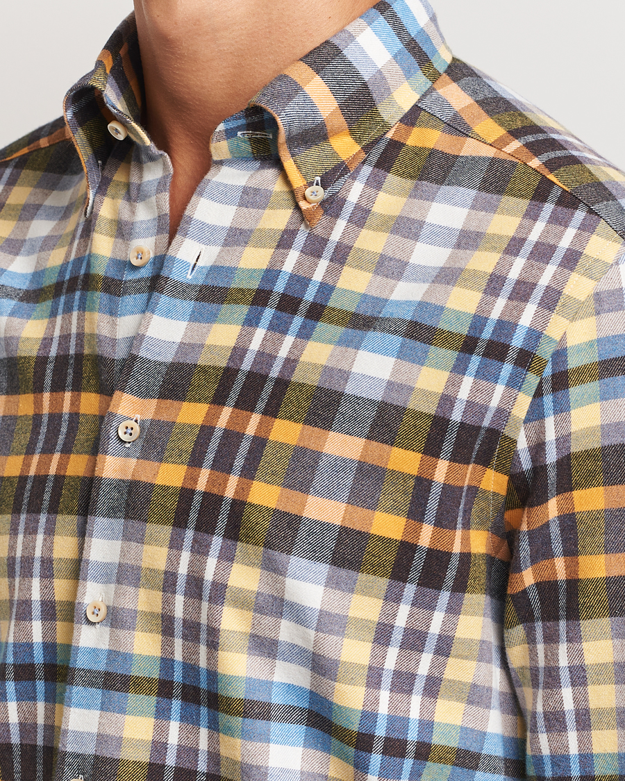 Homme | Chemises | Stenströms | Slimline Flannel Checked Shirt Multi