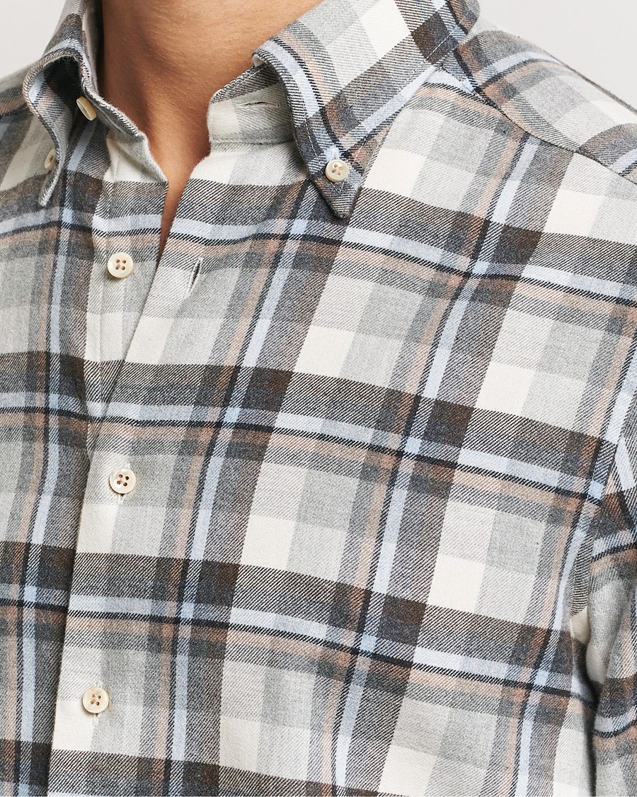 Homme | Chemises | Stenströms | Slimline Flannel Checked Shirt Multi