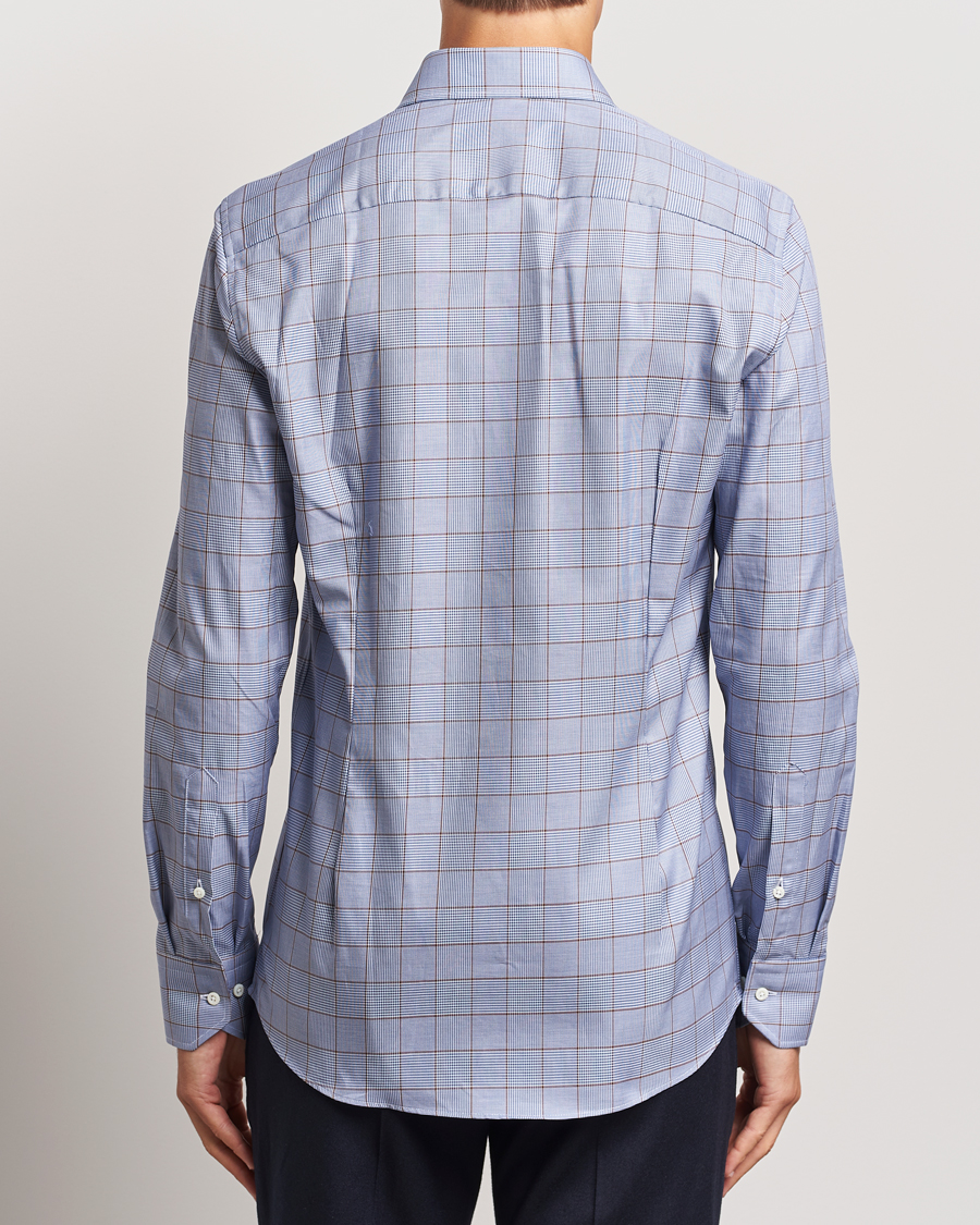 Homme | Chemises | Stenströms | Slimline Prince of Wales Check Shirt Blue
