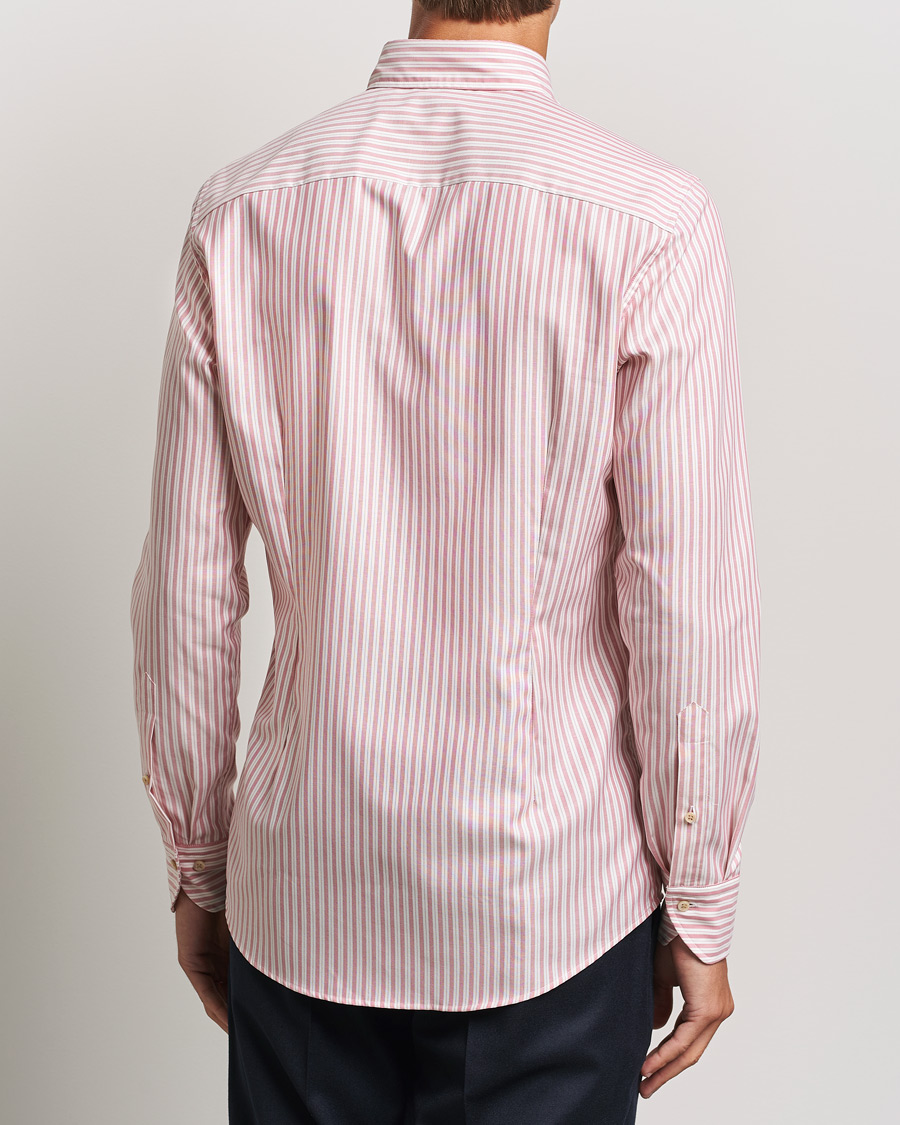 Homme | Chemises | Stenströms | Slimline Vintage Stripe Oxford Shirt Red