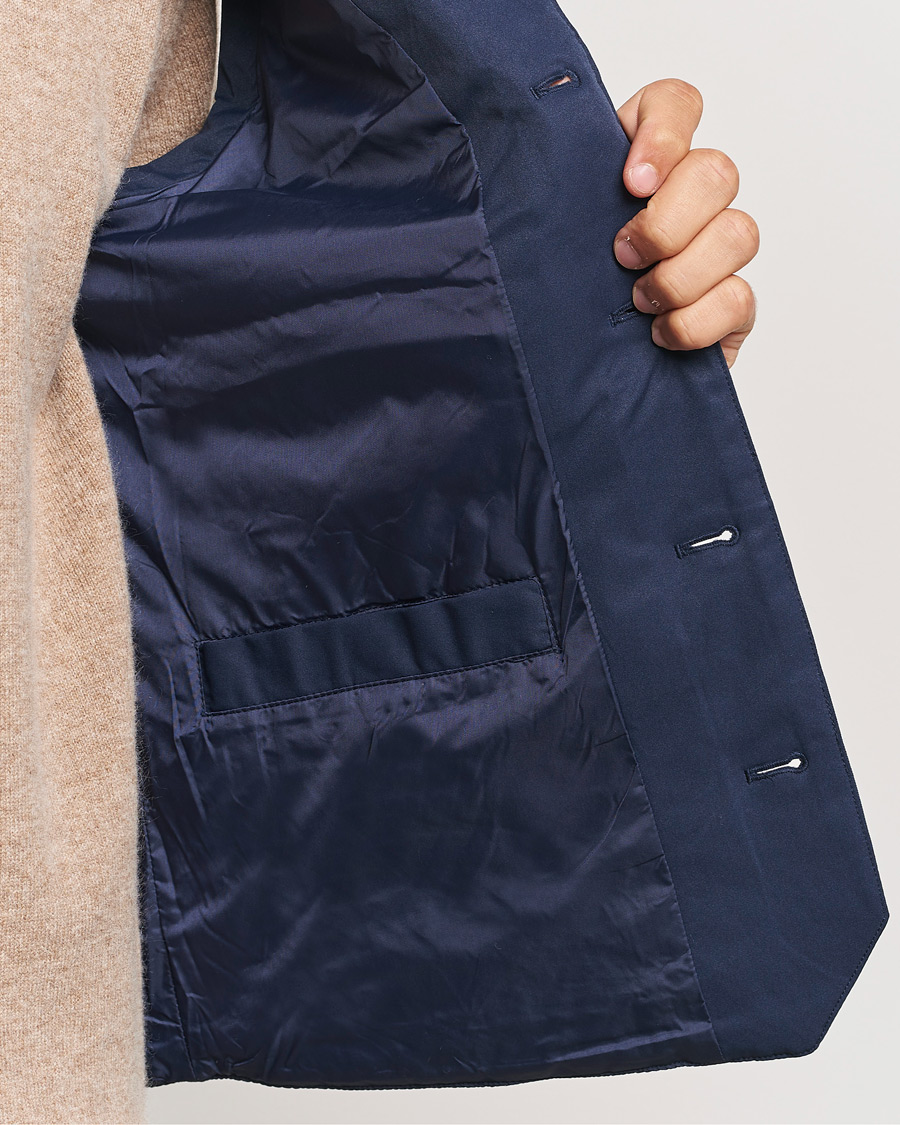 Homme | Manteaux Et Vestes | Stenströms | Dressed Mid Layer Twill Gilet Navy