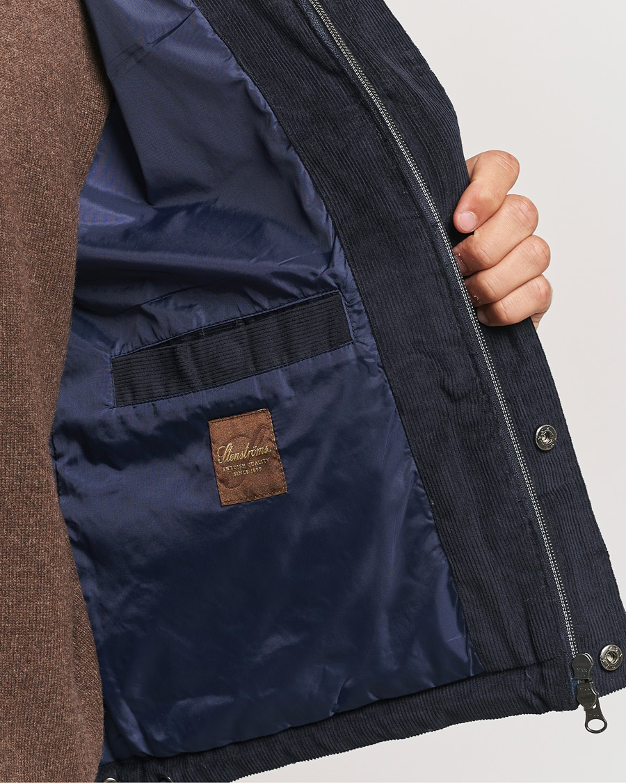 Homme | Manteaux Et Vestes | Stenströms | Pocket Corduroy Vest Navy
