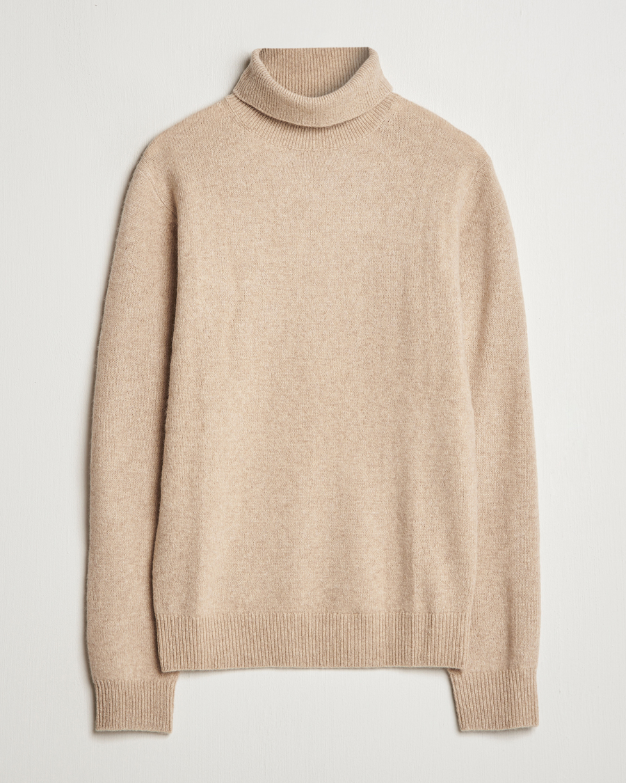 Homme | Pulls Et Tricots | Stenströms | Knitted Yak/Merino Rollneck Beige