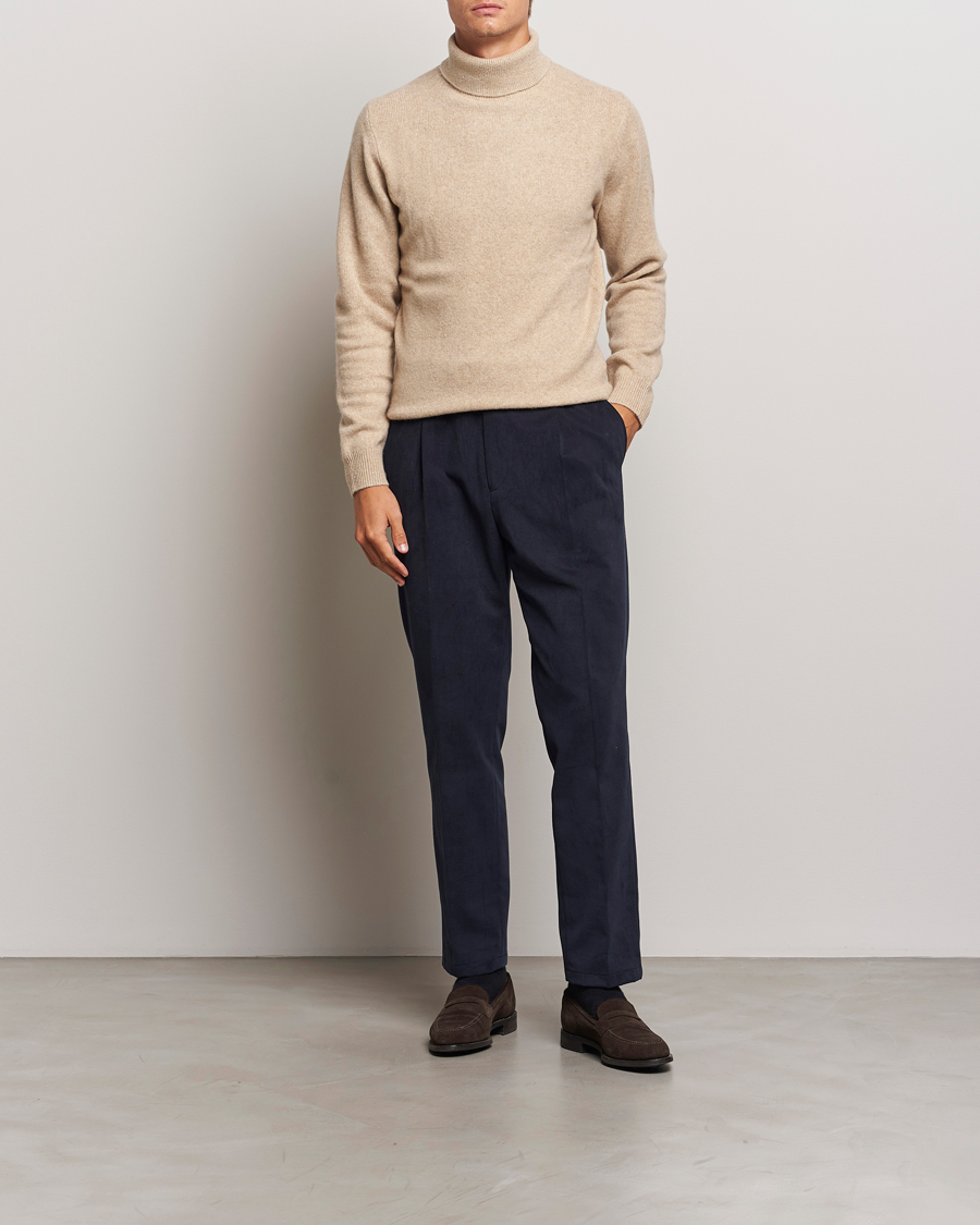 Homme | Pulls Et Tricots | Stenströms | Knitted Yak/Merino Rollneck Beige