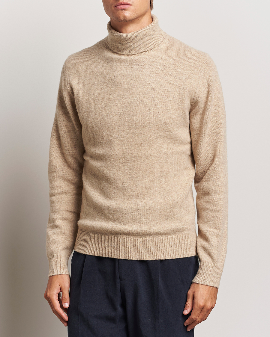 Homme | Pulls Et Tricots | Stenströms | Knitted Yak/Merino Rollneck Beige