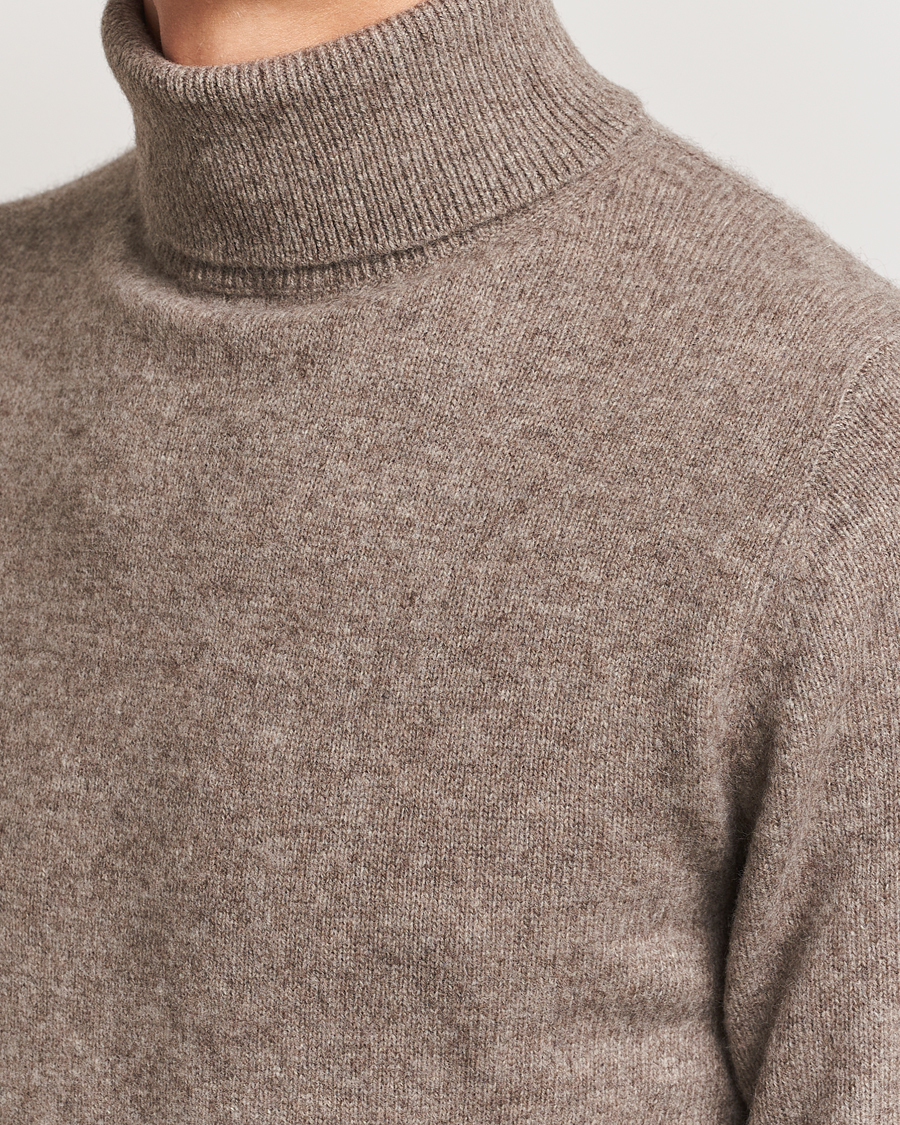 Homme | Pulls Et Tricots | Stenströms | Knitted Yak/Merino Rollneck Brown