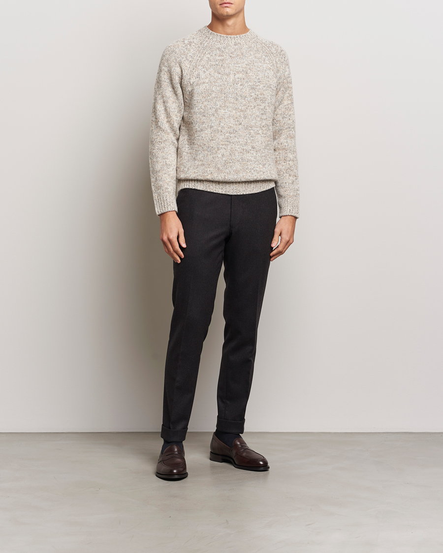 Homme | Pulls Et Tricots | Stenströms | Chunky Knitted Merino Sweater Beige