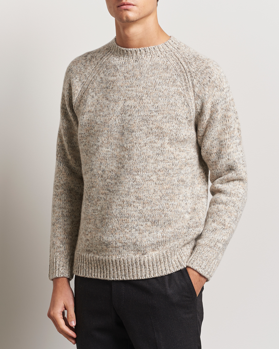 Homme | Pulls Et Tricots | Stenströms | Chunky Knitted Merino Sweater Beige