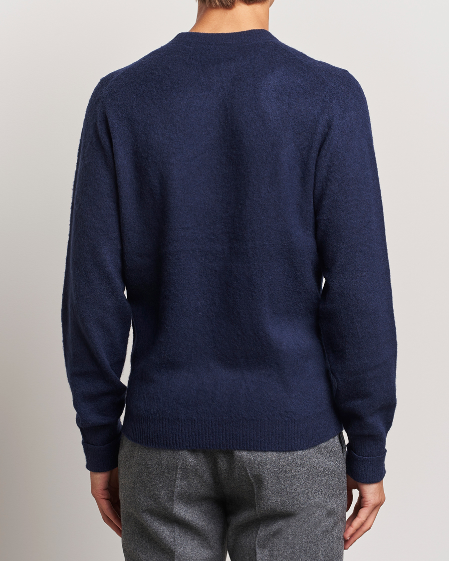 Homme | Pulls Et Tricots | Stenströms | Brushed Merino Crew Neck Navy