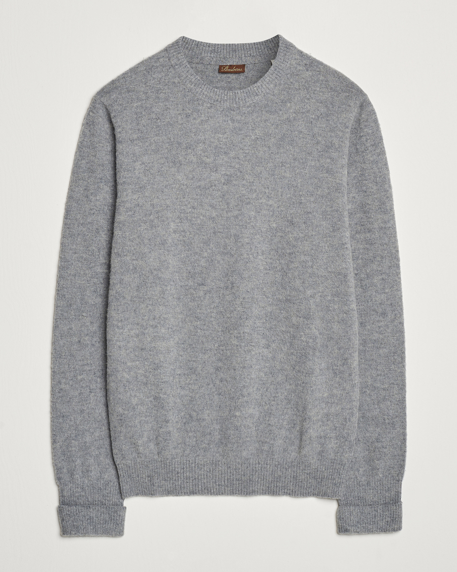 Homme | Pulls Et Tricots | Stenströms | Brushed Merino Crew Neck Grey