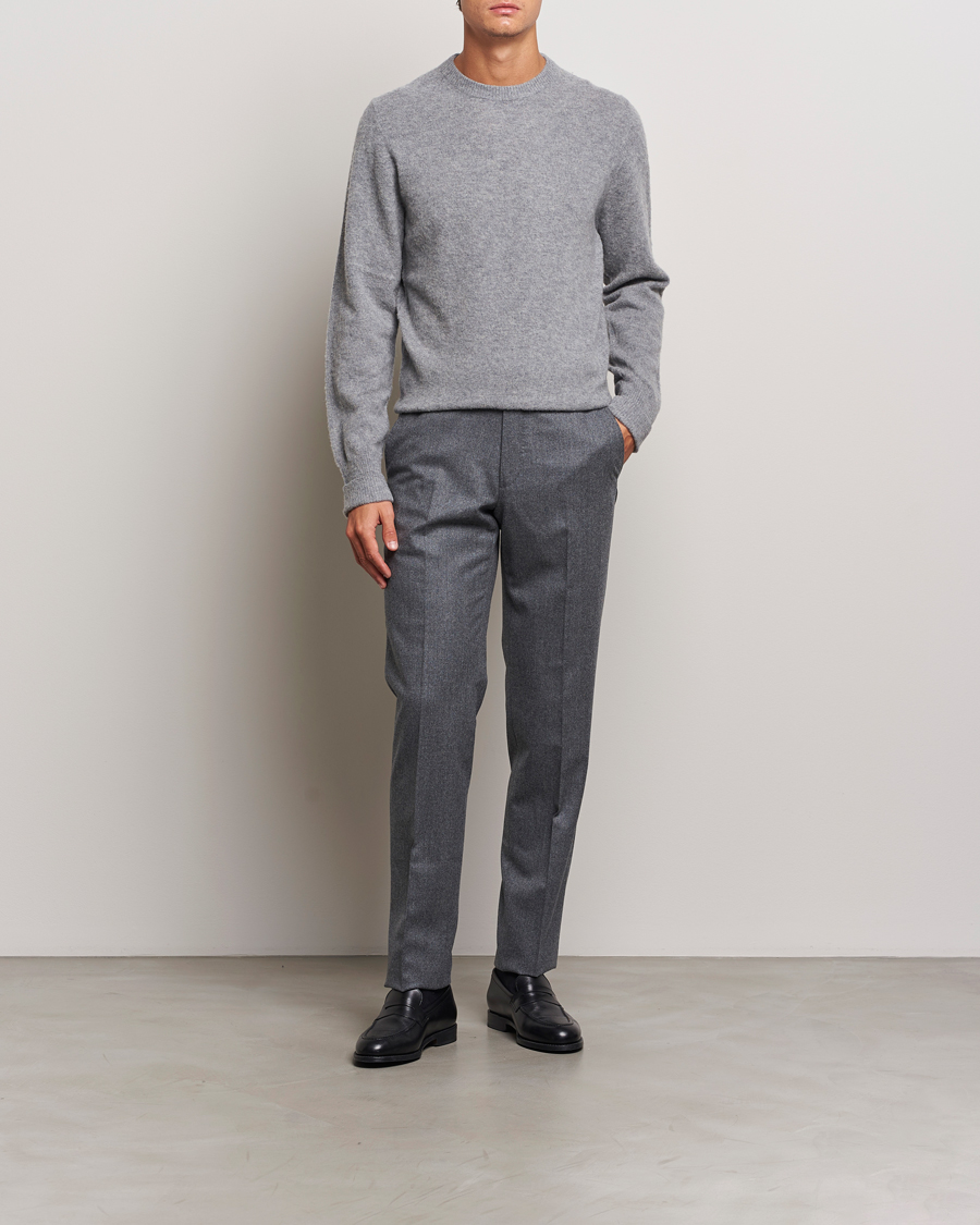 Homme | Pulls Et Tricots | Stenströms | Brushed Merino Crew Neck Grey