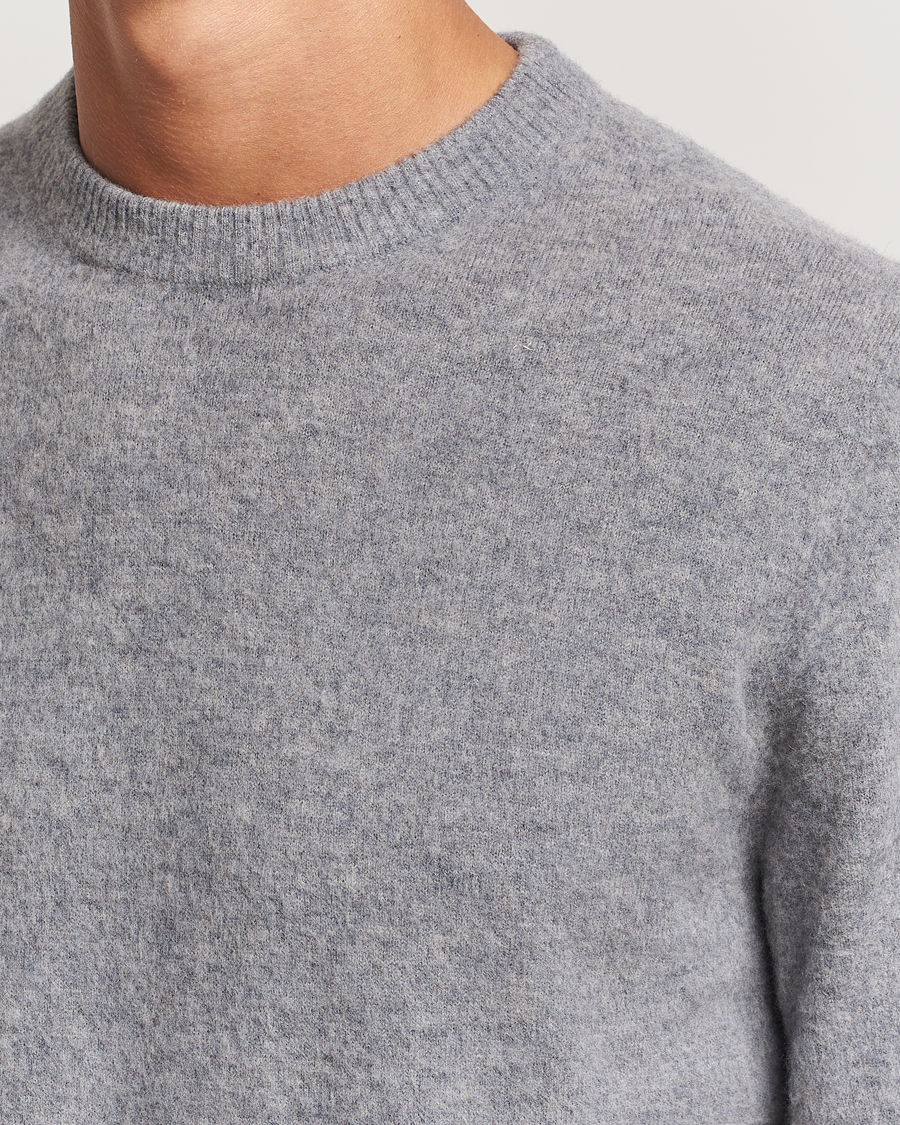 Homme | Pulls Et Tricots | Stenströms | Brushed Merino Crew Neck Grey