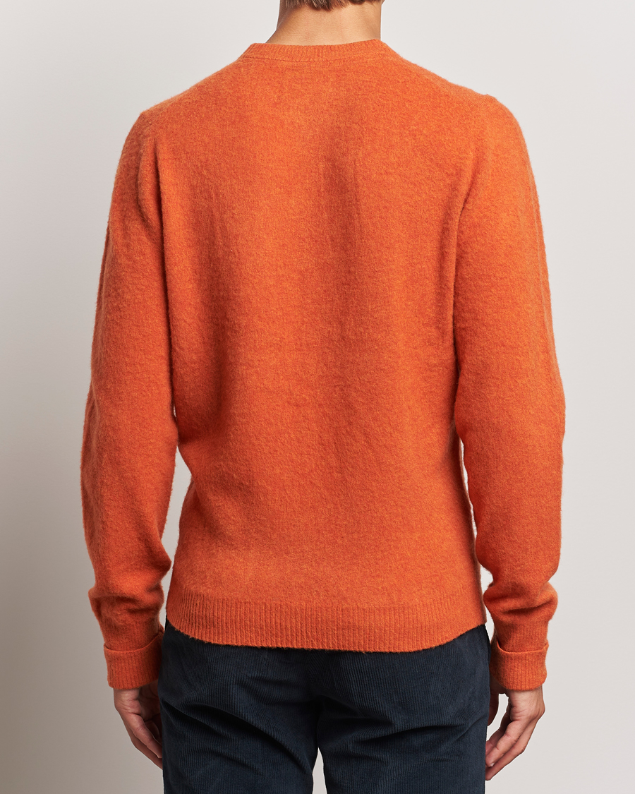 Homme | Pulls Et Tricots | Stenströms | Brushed Merino Crew Neck Orange