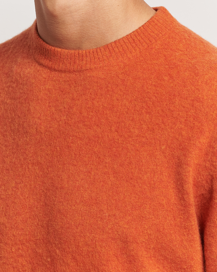 Homme | Pulls Et Tricots | Stenströms | Brushed Merino Crew Neck Orange
