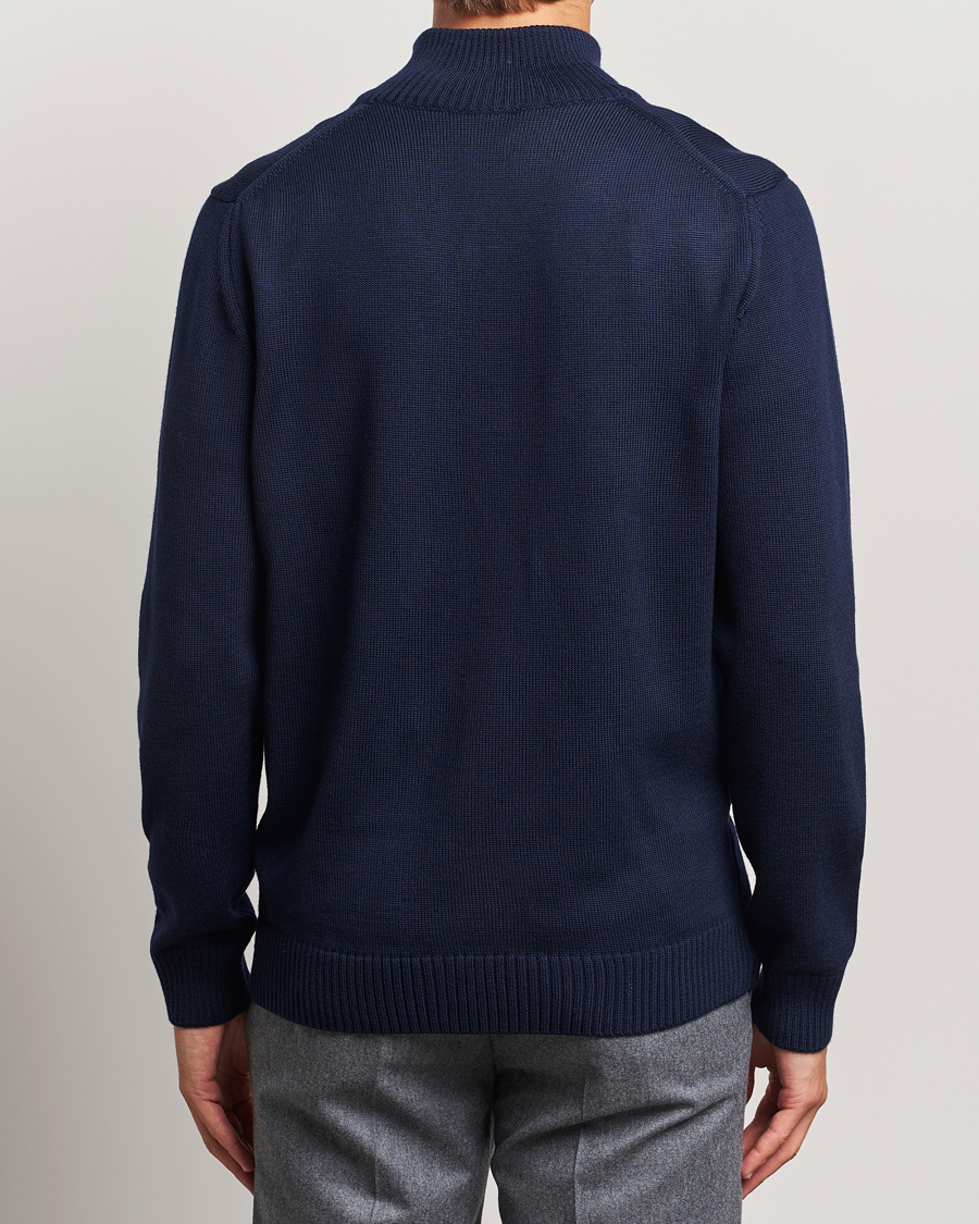 Homme | Pulls Et Tricots | Stenströms | Chunky Knitted Merino Cardigan Navy