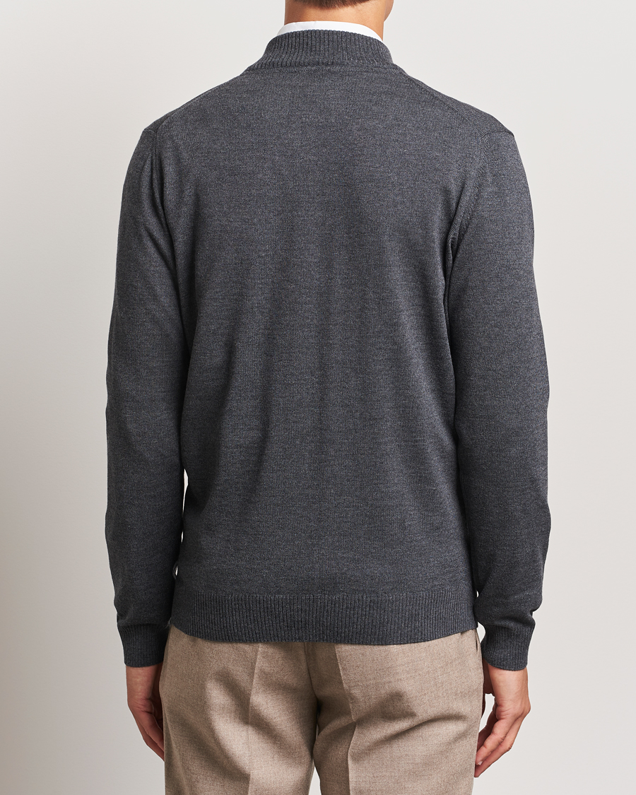 Homme | Pulls Et Tricots | Stenströms | Merino Full Zip Dark Grey