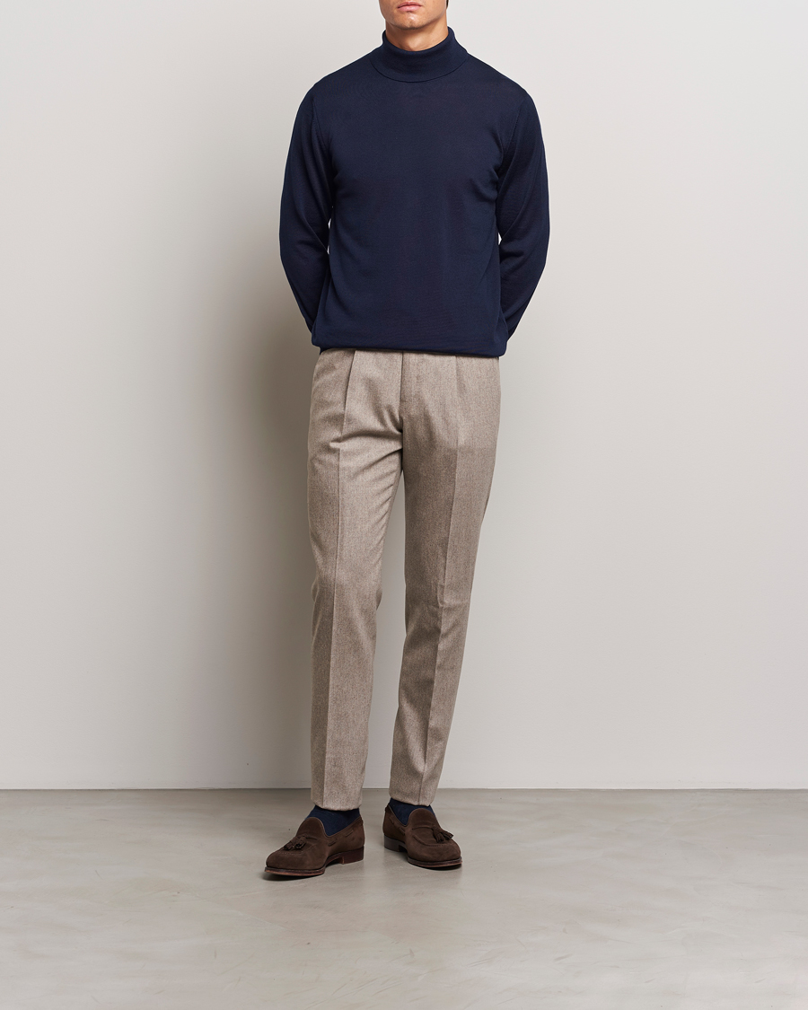 Homme | Pulls Et Tricots | Stenströms | Merino Rollneck Navy