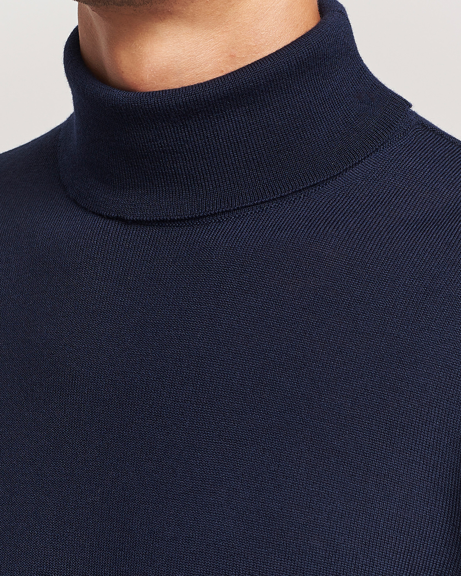 Homme | Pulls Et Tricots | Stenströms | Merino Rollneck Navy