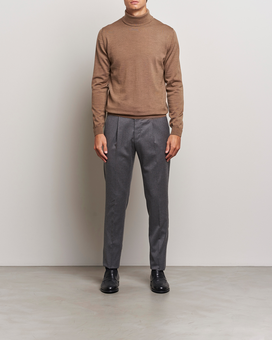 Homme | Pulls Et Tricots | Stenströms | Merino Rollneck Brown