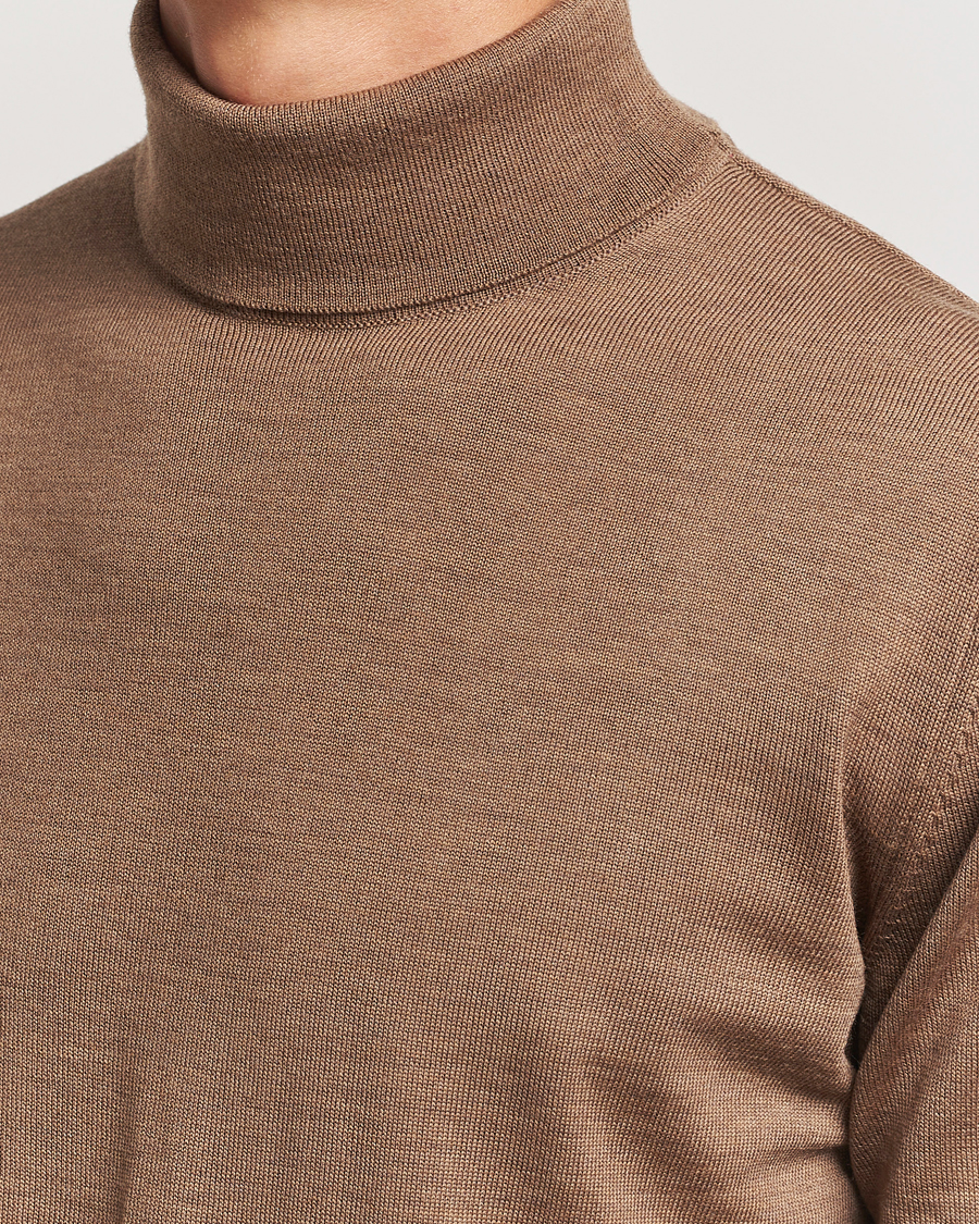 Homme | Pulls Et Tricots | Stenströms | Merino Rollneck Brown