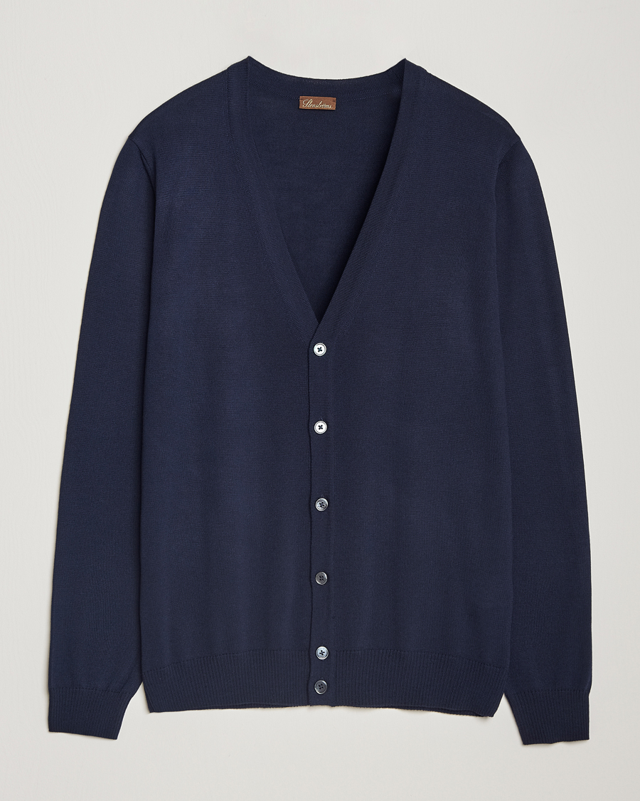 Homme | Pulls Et Tricots | Stenströms | Merino Cardigan Navy